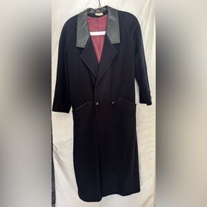 Ann Taylor Elegant Navy Blue Cashmere Dress Coat